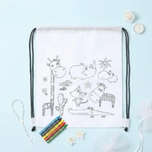 Bolsa niño mochila coloreable con cereas bautizo