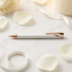 Bolígrafo elegante blanco para boda – foto 3