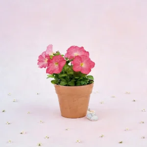 Maceta maceta con semillas de petunia bautizo