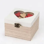 Caja madera con corazones personalizada para boda – foto 2
