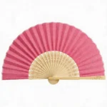 Abanico de bambú fino fucsia de comunión
