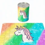 Puzzle en lata unicornio 100 piezas para boda – foto 4