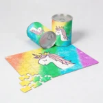 Puzzle en lata unicornio 100 piezas para boda – foto 2