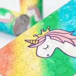 Puzzle en lata unicornio 100 piezas para boda – foto 3