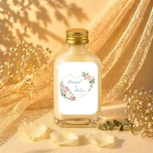 Licor arroz con leche 50ml cristal boda corazón