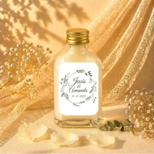 Licor arroz con leche 50ml cristal boda floral
