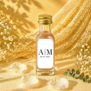 Licor crema 20ml cristal boda iniciales