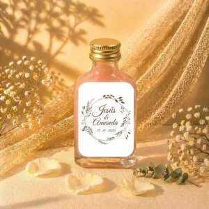Licor crema 50ml cristal boda floral