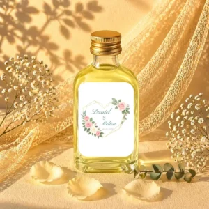 Licor f.hierbas 50ml cristal boda corazón
