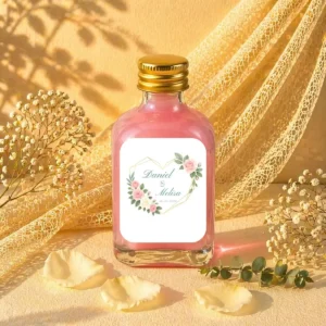Licor fresas con nata 50ml cristal boda corazón