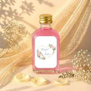 Licor mojito de fresa 50ml cristal boda corazón