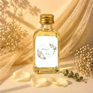 Licor ron&miel 50ml cristal boda corazón