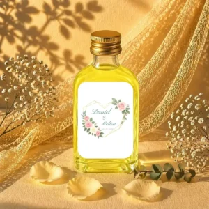 Licor limoncielo 50ml cristal boda corazón