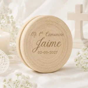 Yo- yo madera personalizado de comunión, diseño Stoic