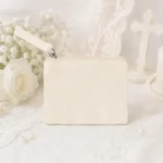 Monedero beige algodón personalizado de comunión, diseño Tt nrms – foto 2