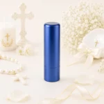 Bálsamo labial azul sabor vainilla spf15 personalizado de comunión, diseño Tipogr merienda – foto 2
