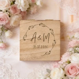Caja alianzas madera boda basic