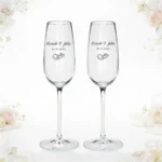 Copa champagne 22cl personalizada para boda, diseño Elegance