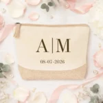 Neceser juco personalizado para boda con iniciales