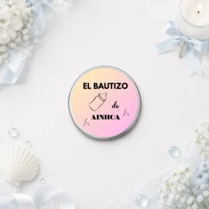 Abridor chapa con imán bautizo estrellas