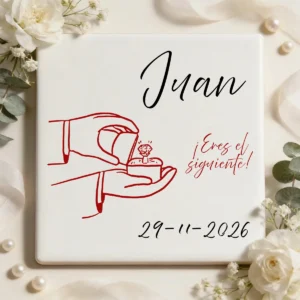 Imán cuadrado boda eres el siguiente