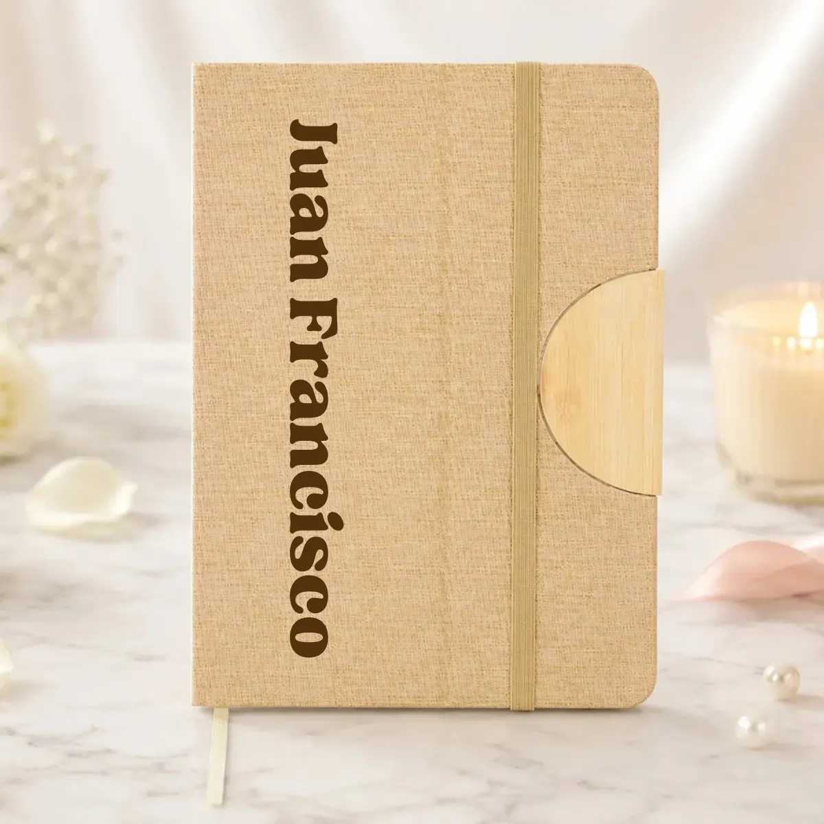 Cuaderno bambú ecológico comunión nombres