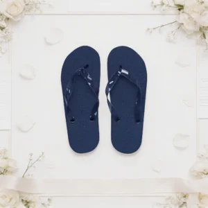 Chanclas tiras ergonómicas azules boda