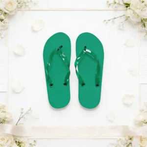 Chanclas tiras ergonómicas verdes boda