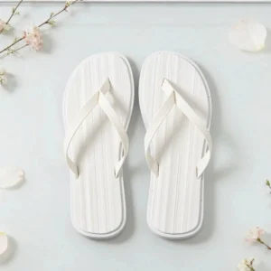 Chanclas tira nylon blancas boda