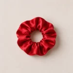 Coletero scrunchie grueso rojo personalizado para boda, diseño Flor textura – foto 3