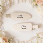 Set de pinzas blancas personalizado para boda, diseño Little princess