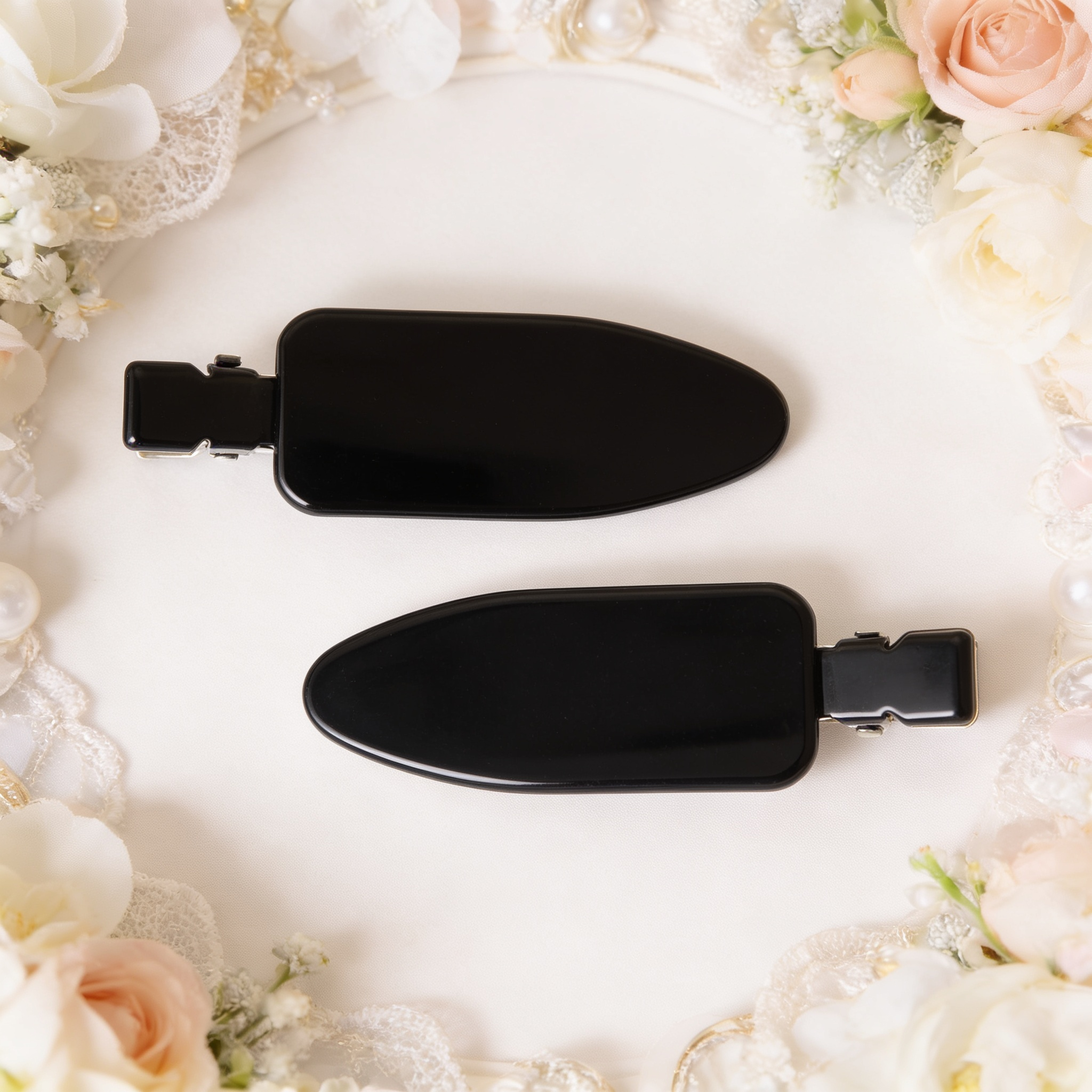 Set de pinzas negras personalizado para boda