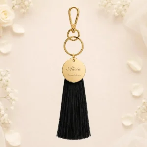 Llavero pom-pom boda nombre dama de honor