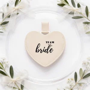 Espejo corazón crema boda team bride