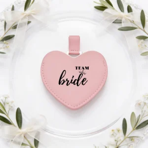 Espejo corazón rosa boda team bride
