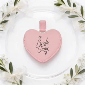 Espejo corazón rosa boda bride gang
