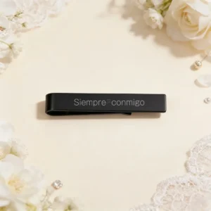 Pasador de corbata negro clip boda siempre conmigo