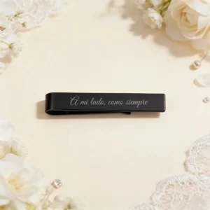 Pasador de corbata negro clip boda a mi lado siempre
