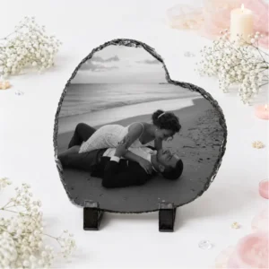 Pizarra portafotos corazon 14x14 boda