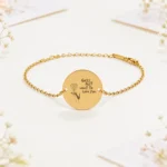 Pulsera acero redonda oro personalizada para boda, diseño Girls just want to have fun