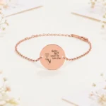 Pulsera acero oro rosado personalizada para boda, diseño Girls just want to have fun