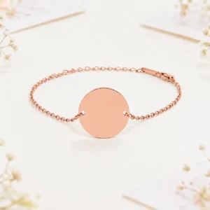 Pulsera acero oro rosado boda