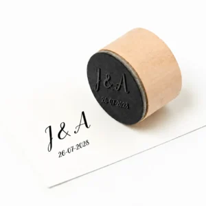 Sello circular boda scrip