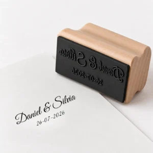 Sello rectangular boda versatil