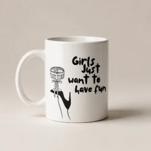 Taza blanca boda girls just want to have fun