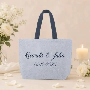 Bolsa algodón reciclado marino boda elegance