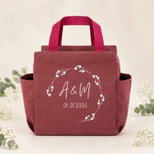 Bolsa nevera burdeos boda basic relleno
