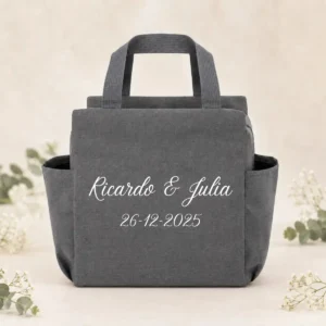Bolsa nevera gris boda elegance