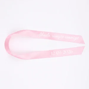 Cinta raso rosa boda marcasitios cinta personalizada nombre blanco