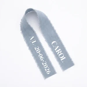 Cinta gasa azul boda marcasitios cinta personalizada blanco